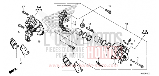 VORDERRAD-BREMSSATTEL (1) CBR650FAG de 2016